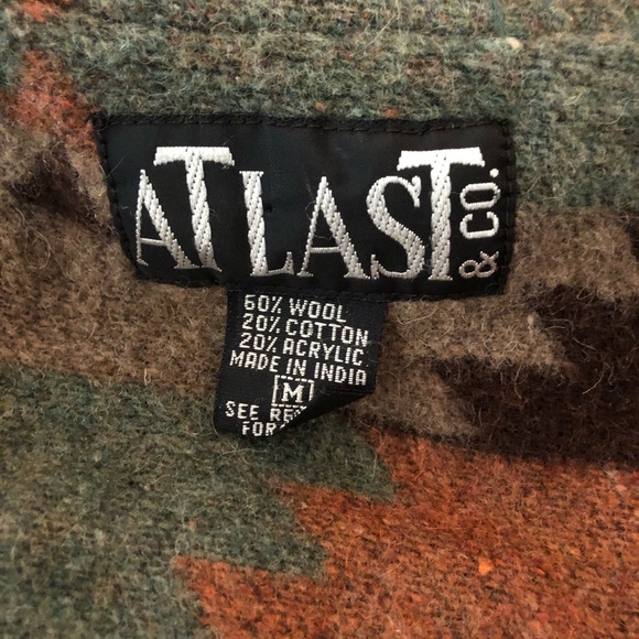 Gorgeous Vintage Wool Southwestern Style Vest - Picture 6 of 6